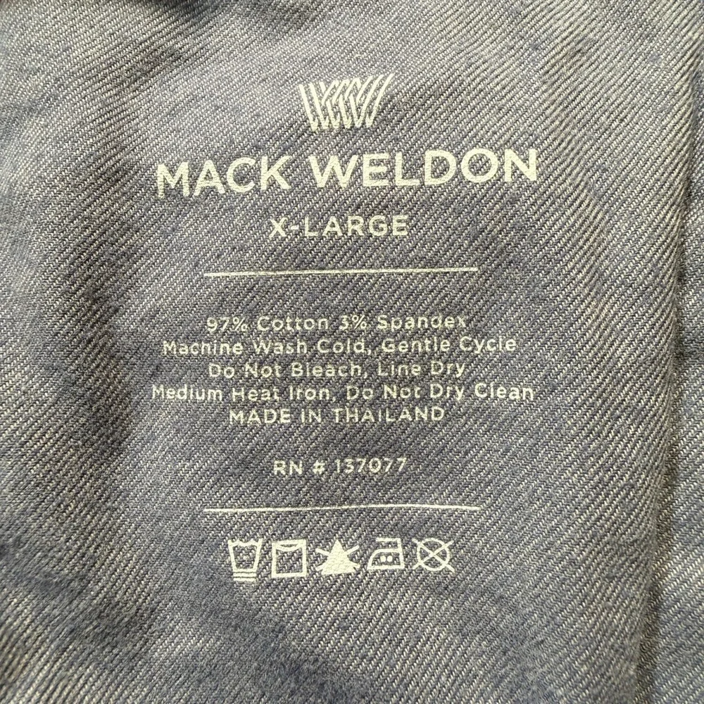 Mack Weldon Radius Joggers Men XL Gray Stretch Cotton Twill Elastic Cuff Pants